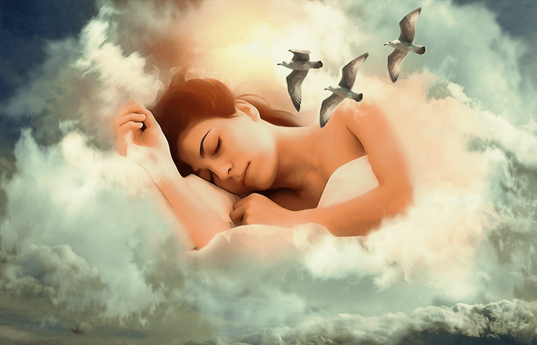 Femme qui dort paisiblement
